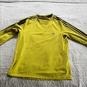 Adidas Bright Yellow Sports compression shirt with Black Accents Aero ready